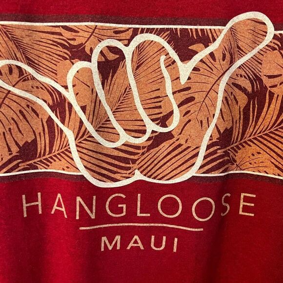 Vintage Hang Loose Maui Hawaii Red Men’s T-shirt. Size XL. - Picture 1 of 6